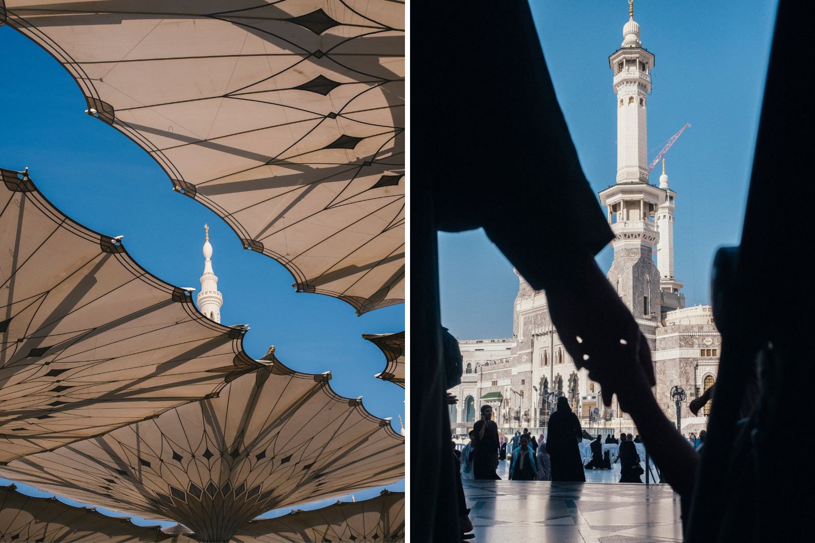 A calm view of the mosque courtyard in Makkah